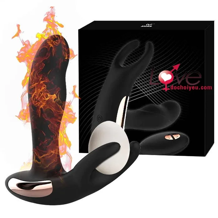 Remote control heated anal vibrator prostate massage silicone — photo 2