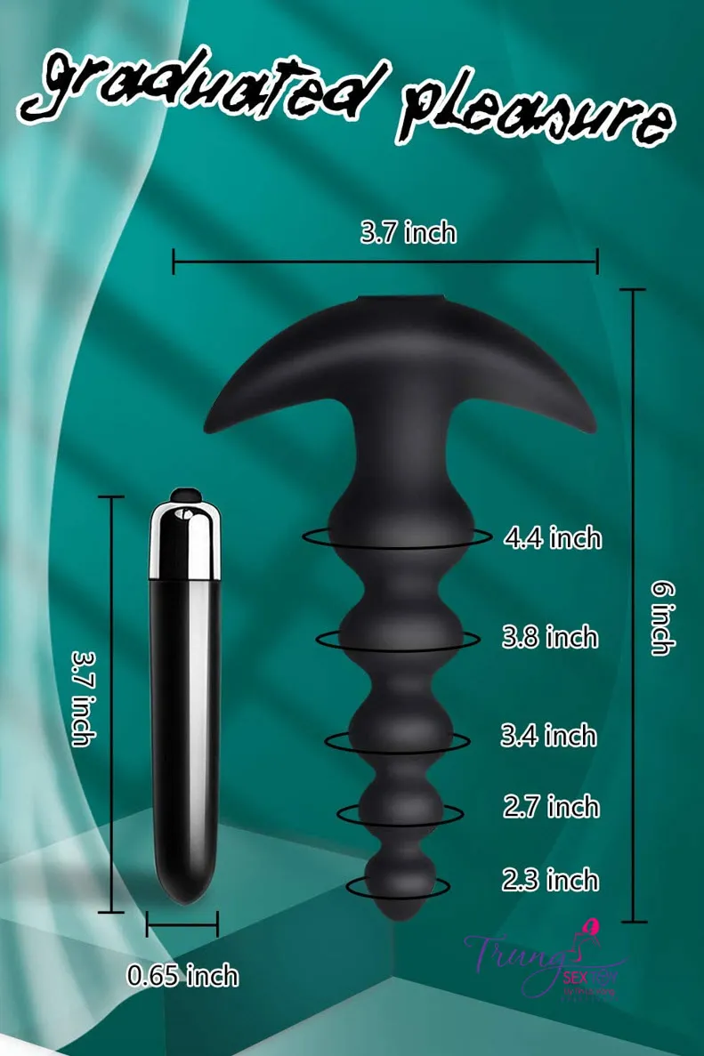 Portable Bead-Shaped Anal Vibrator Handheld Pleasure Toy — photo 3