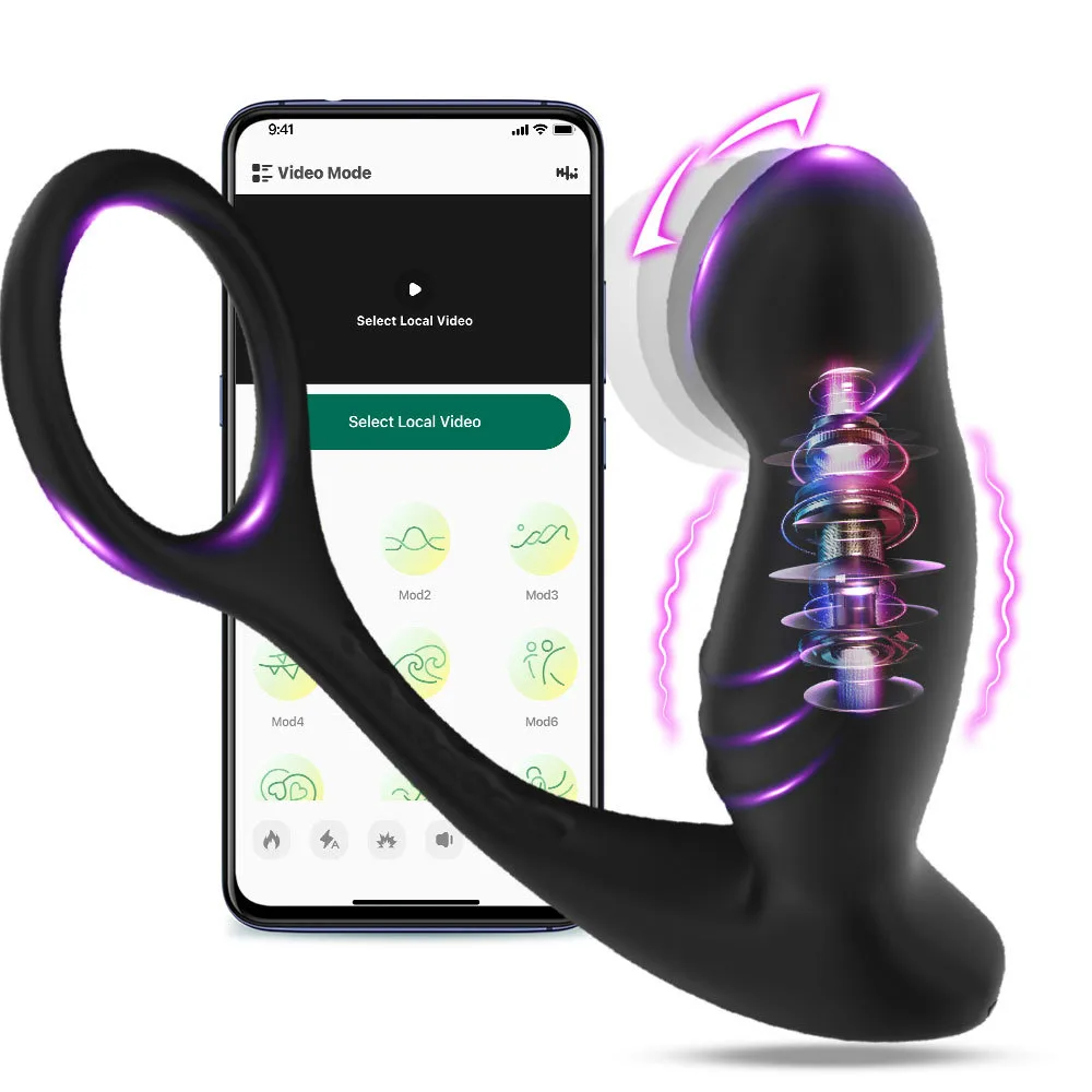 Prostate Massager Remote App Control Soft Silicone 11.4cm — photo 3