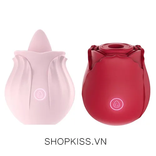 OMYSKY Rose-Shaped Clitoral Licking Vibrator Cute Pink — photo 2