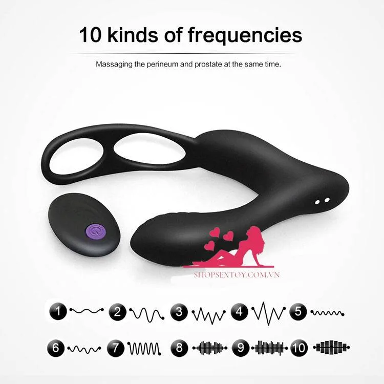 Prostate Massage Ring Warming Remote Control Silicone Toy — photo 4