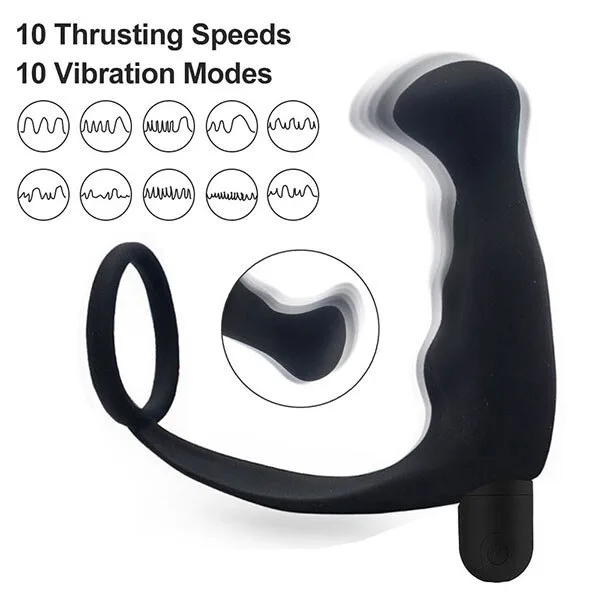10-Frequency Strap-On Anal Vibrator Waterproof — photo 3