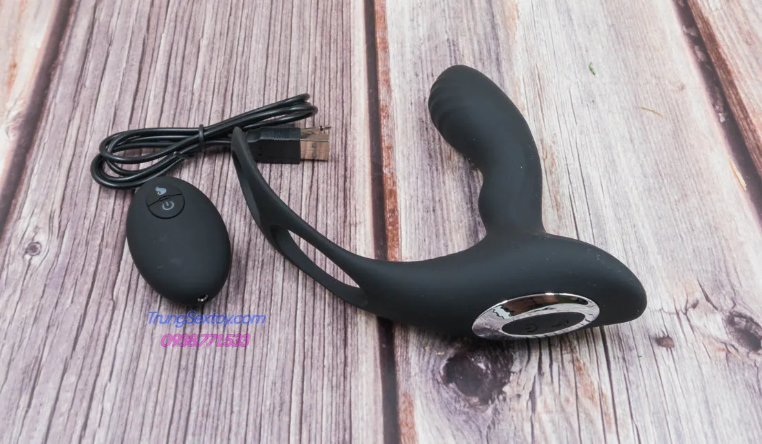3-in-1 Prostate Massage Vibrator Heat Cock Ring Ball Loop — photo 2