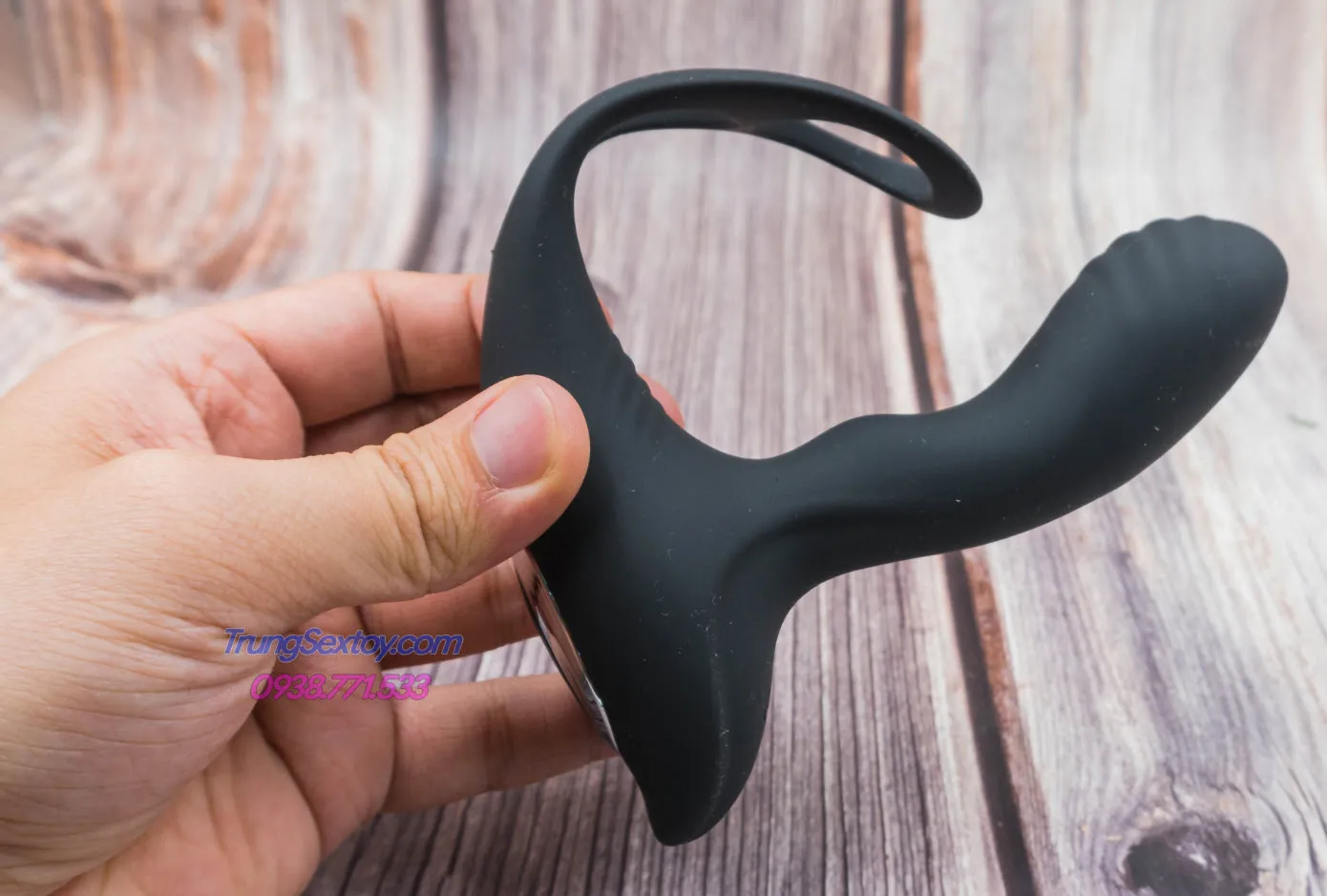 3-in-1 Prostate Massage Vibrator Heat Cock Ring Ball Loop — photo 4