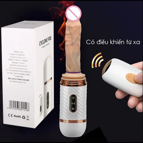 Cyclone Fire Heated Vibrating Thrusting Dildo 18cm — photo 6