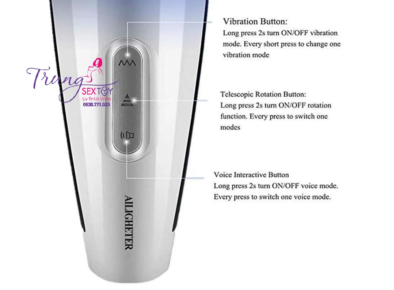 Katerina Auto Male Masturbator 10 Vibe Modes Silicone — photo 4