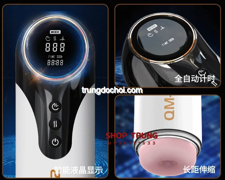 QM B2 5-in-1 vibrating thrusting heating realistic masturbator — photo 6