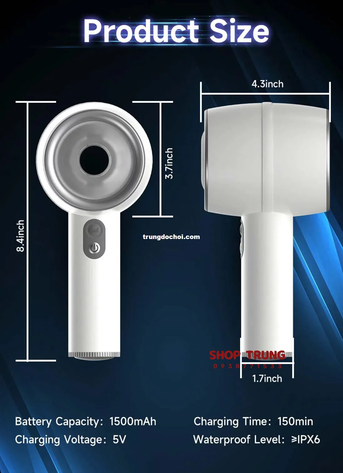 XF006 Handheld Male Masturbator Vibrating Thrusting Toy — photo 2