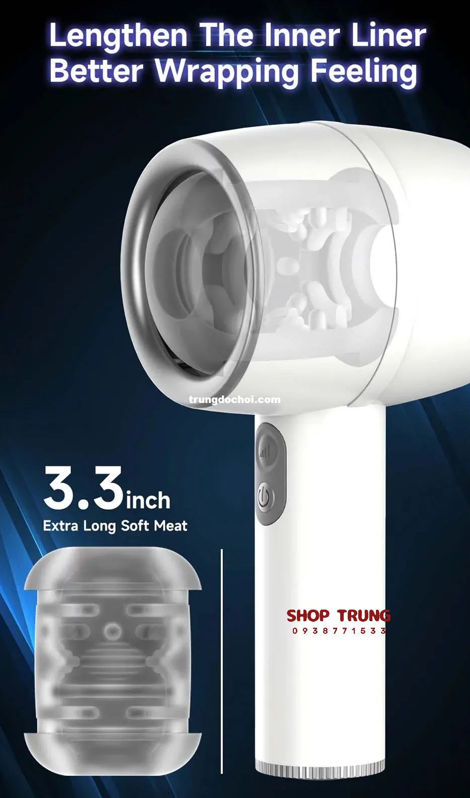 XF006 Handheld Male Masturbator Vibrating Thrusting Toy — photo 6