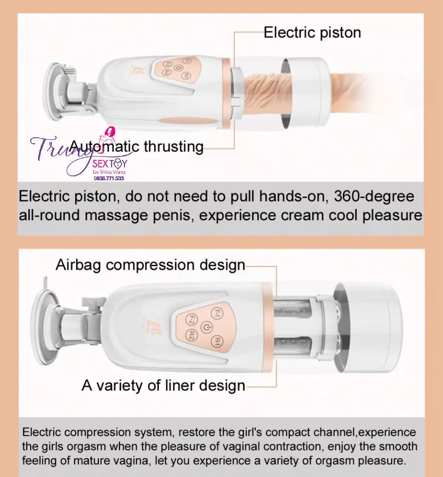 Telescopic AirBag Vibrating Male Masturbator Powerful — photo 6
