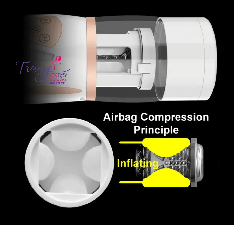 Telescopic AirBag Vibrating Male Masturbator Powerful — photo 5
