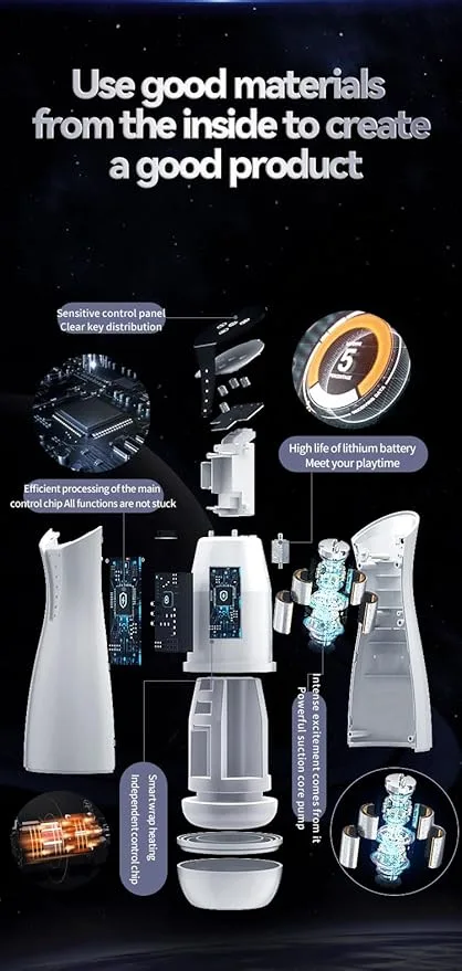 Galaxy Auto Sucking Vibrator Touch Screen USB Rechargeable Silicone — photo 7