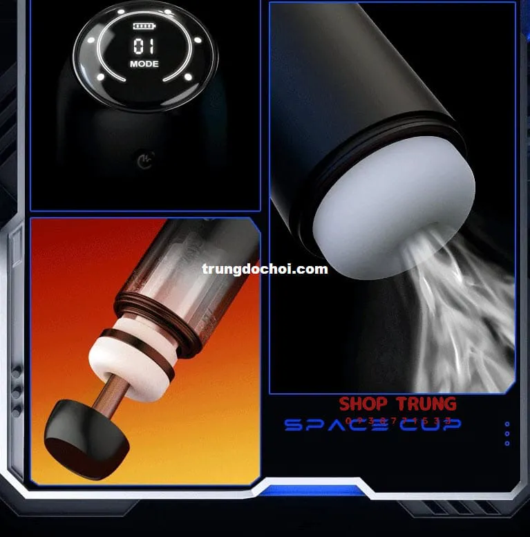 Seappiness Automatic Suction & Thrusting Male Masturbator, Black — photo 2