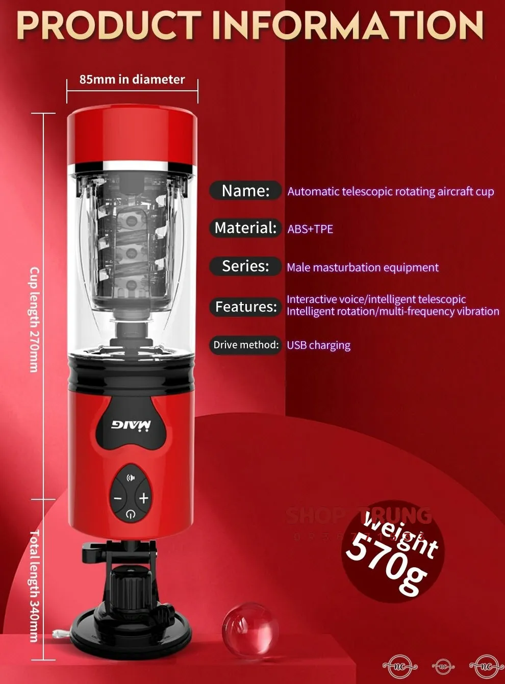 Mgic 2023 Male Vibrating Thrusting Masturbator USB — photo 2