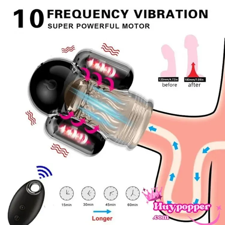 Remote-Controlled Male Milking Vibrator 10-Speed Strong Massage — photo 2