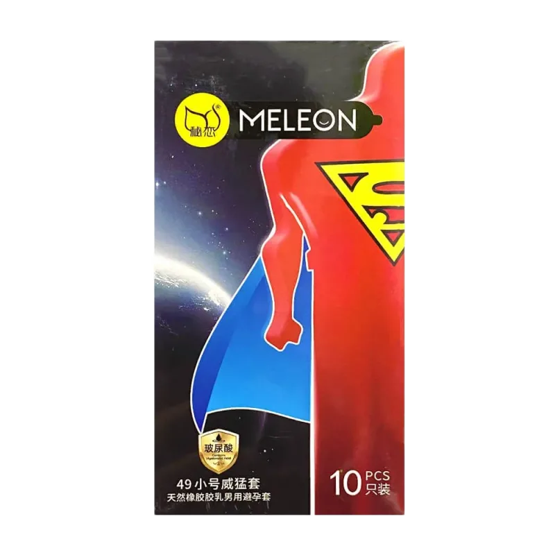 Meleon Supermen 49mm Ultra Lubricated Condom with HA Gel Box 10