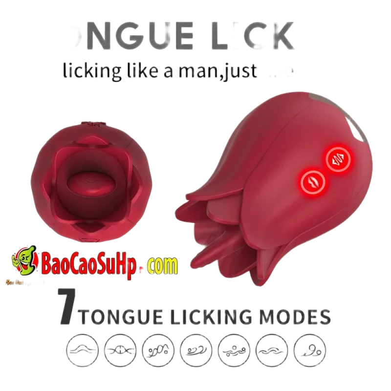 Mengma HGOD Red Rose Tongue Licking Female Pleasure Massager