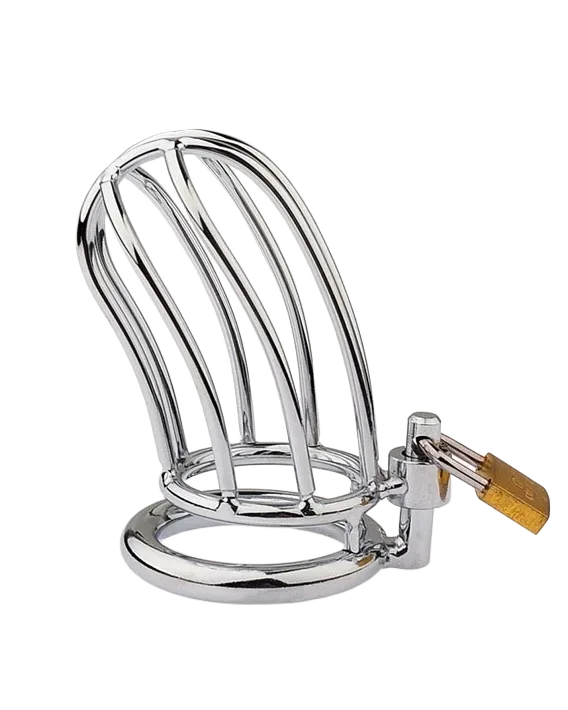 Metal Male Chastity Device BDSM Cage Lock Durable