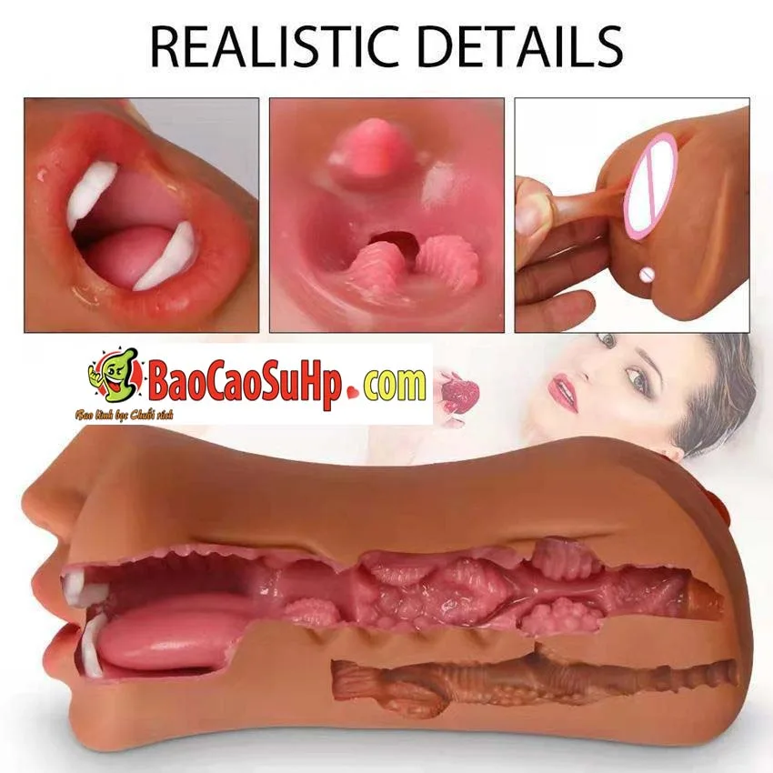 COC Rayna 3in1 Realistic Solid Mouth Vagina Anal Toy — photo 3