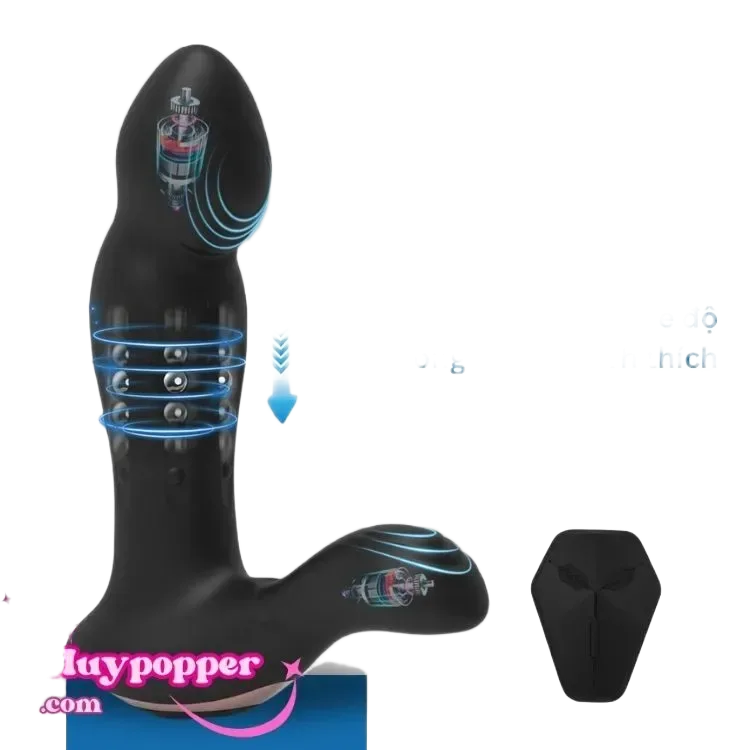 MiLy Prostate Massager with Remote Rotating & Thrusting Functions