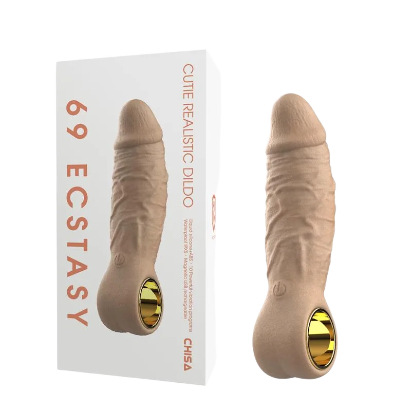 Mini 69 Ecstasy Vibrating Silicone Dildo Handheld