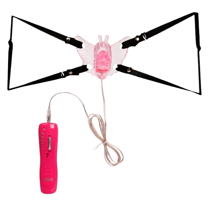 Mini Butterfly Strap-On Vibrating Silicone Safe Sex Toy