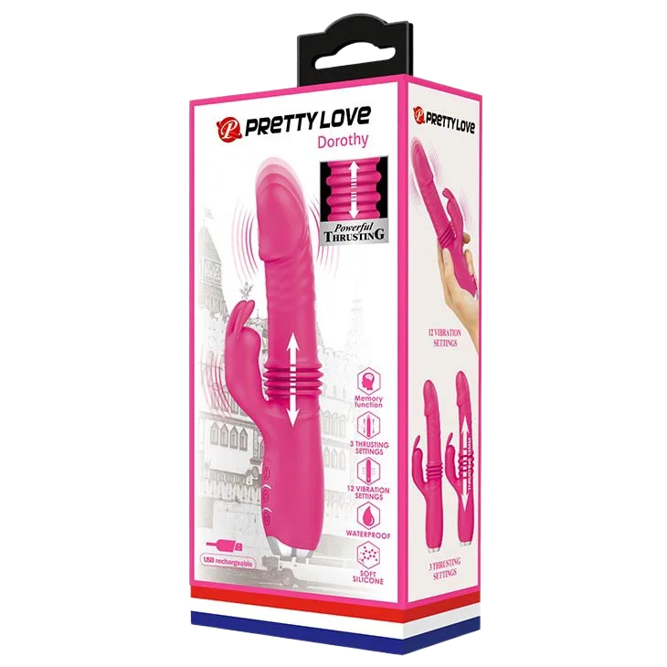 Mini Vibrating Thrusting Dildo G-Spot Clitoral Toy