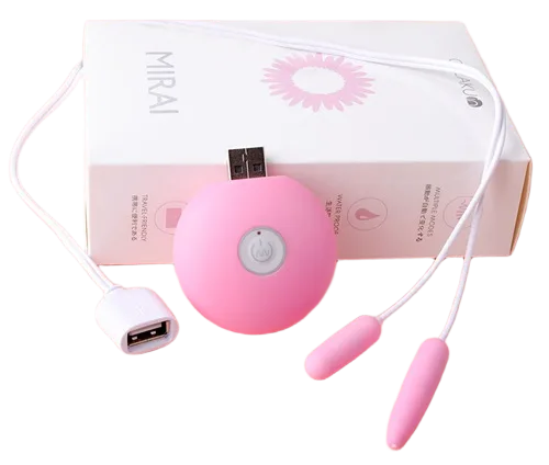 Mirai USB-Powered Mini Dual Vibrating Egg, Waterproof