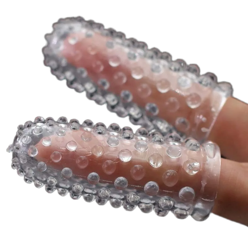 Mizzzee Devil’s Finger Textured Finger Condom Reusable Couples Toy