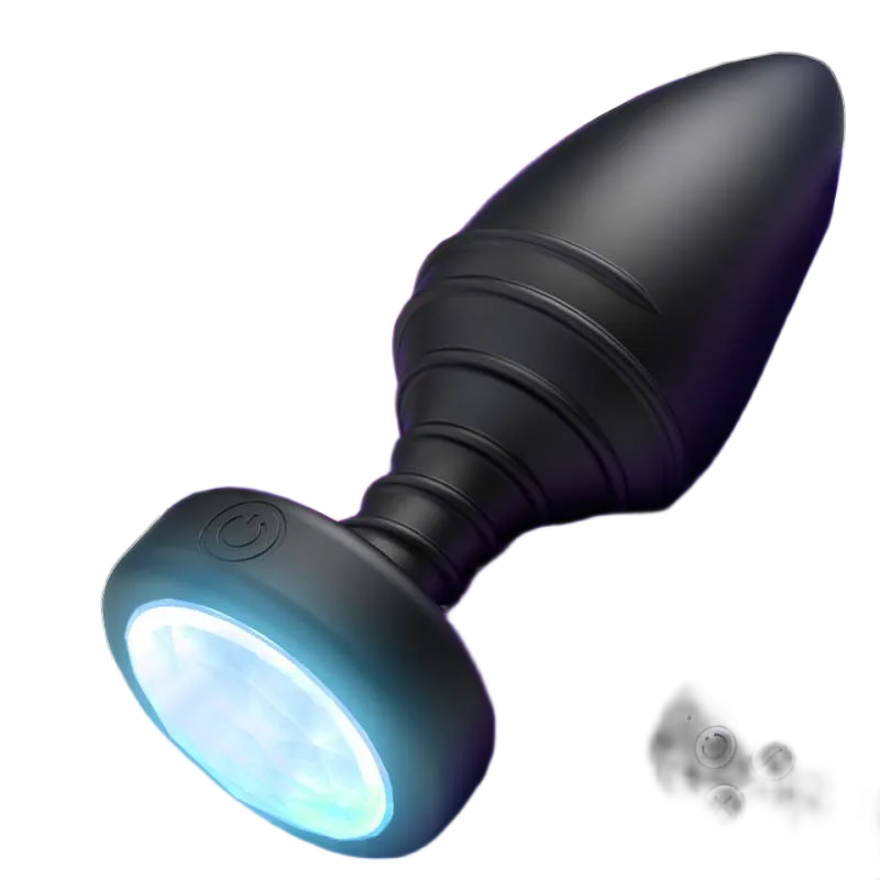 Mizzzee LED Soft Silicone Anal Plug 7 Colors Vibration Fun