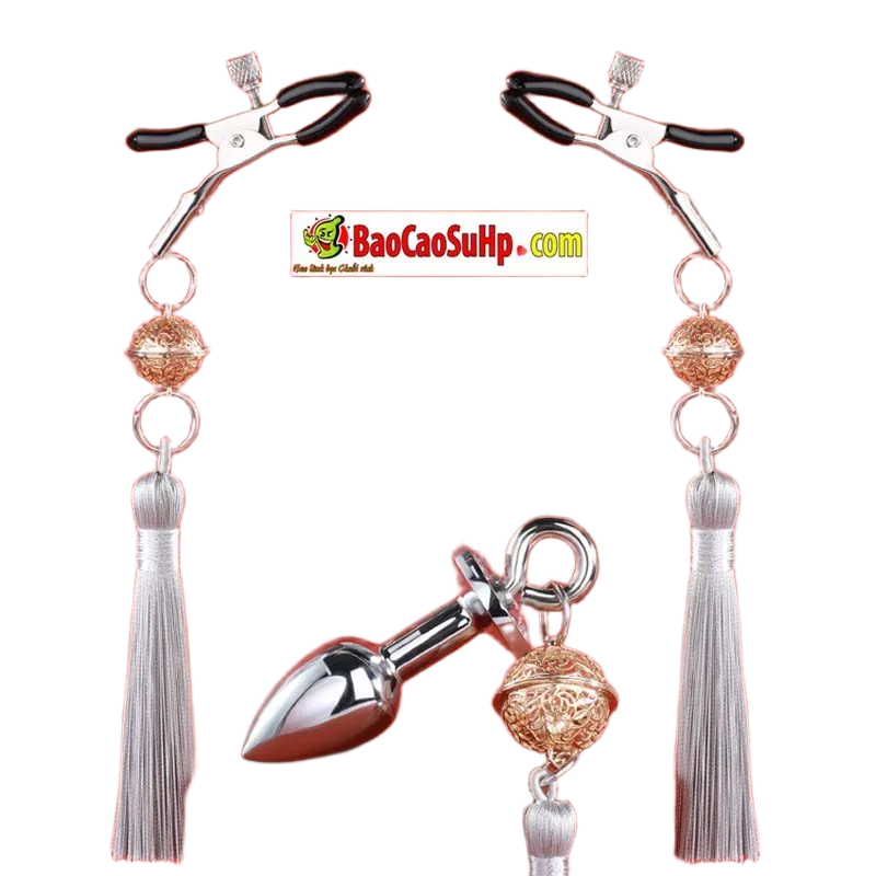 Mizzzee Slay Tin 2in1 Stainless Steel Nipple Clamp & Anal Plug
