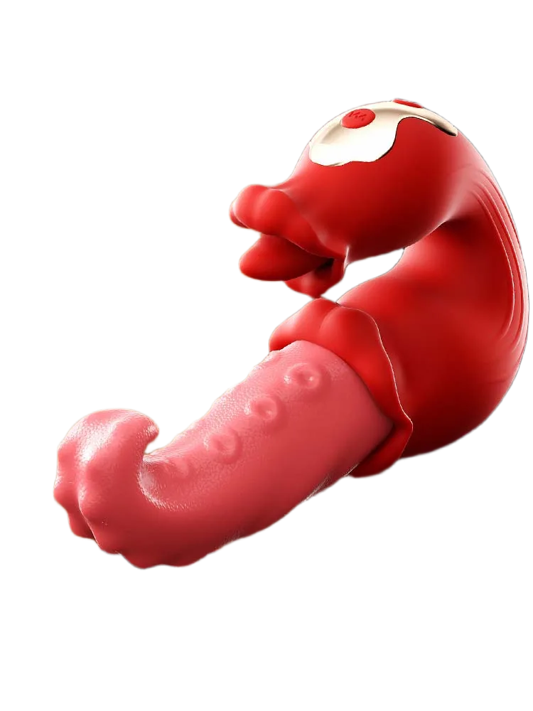 Mizzzee Tongue Tide Bordeaux Double-Ended Licking Toy