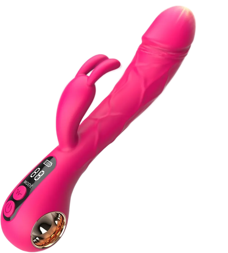 Monica Super Vibrating Silicone Dildo 22.3cm Pink