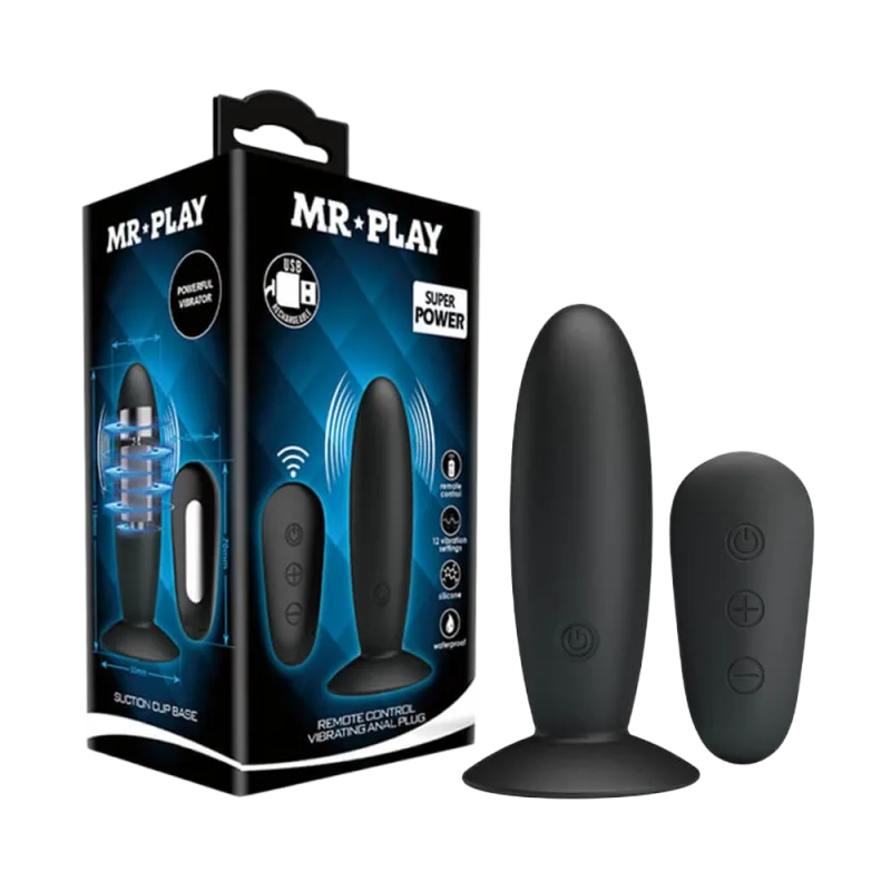 Mr.Play 45W Anal Vibrating Egg 12 Modes Suction Base Cozy Sex