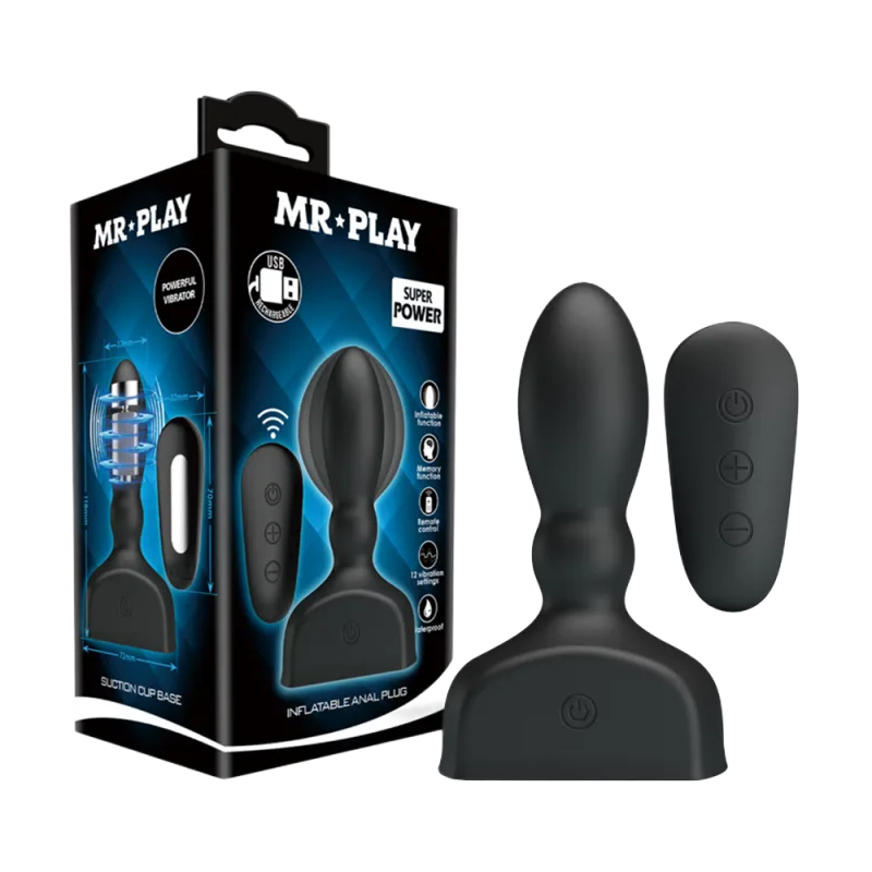 Mr.Play Anal Plug Rechargeable 12-Mode Vibrating Butt Egg Comfortable