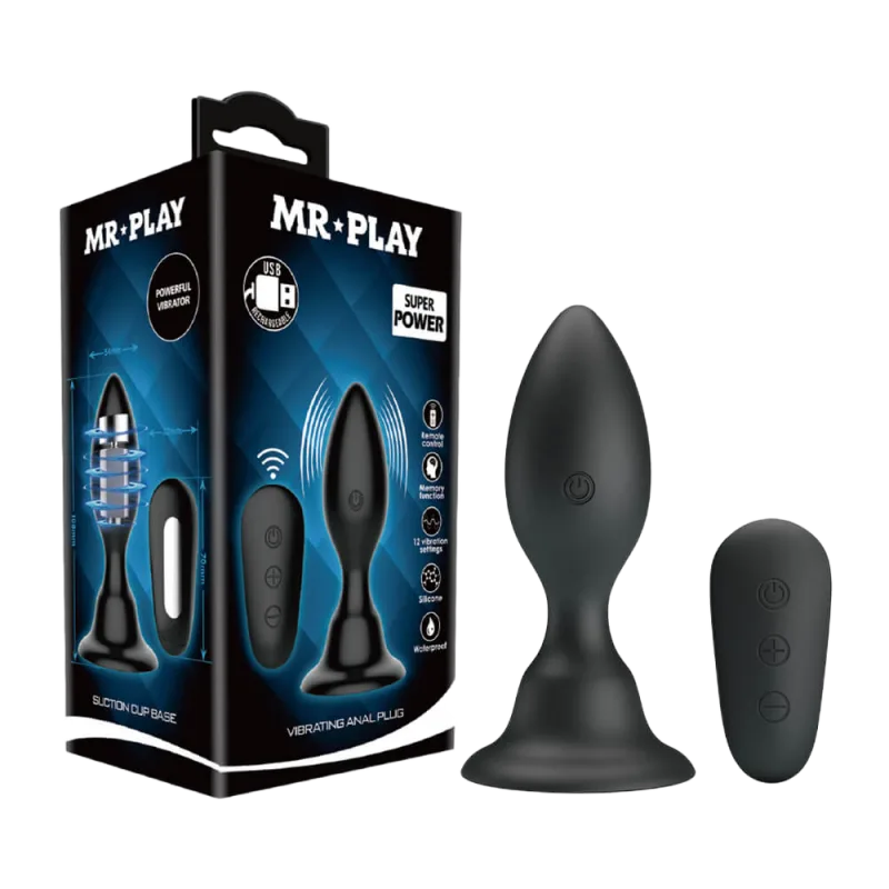 Mr.Play Suction Cup Base Anal Vibrator 76W - Powerful Stimulation