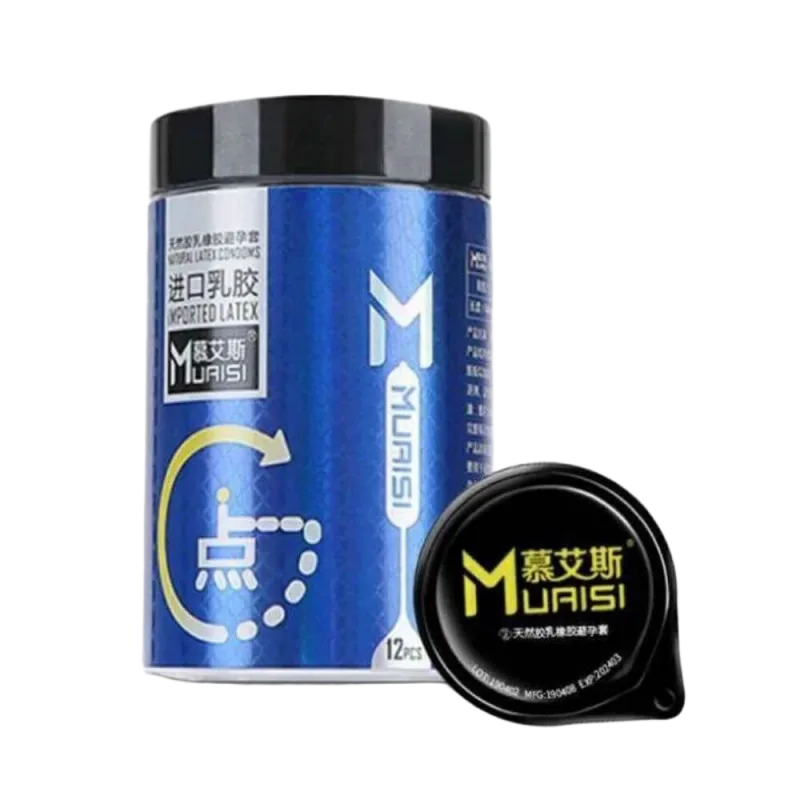 Muaisi Premium Imported Blue Latex Condoms Box of 12