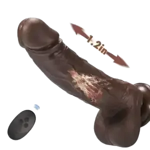 Multi-Function African Black Wall-Mount Vibrating Dildo