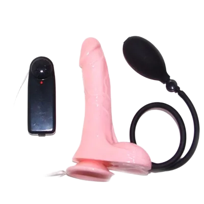 Multi-Level Inflatable Vibrating Dildo - Silicone & Polymer Safe