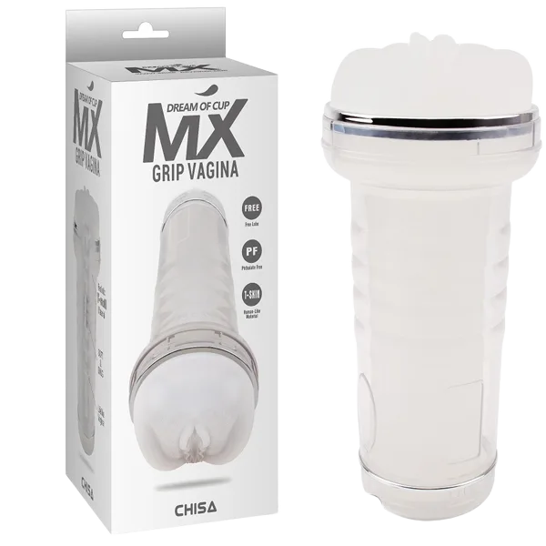 MX Grip Transparent Male Masturbation Cup – Realistic T-Skin Material