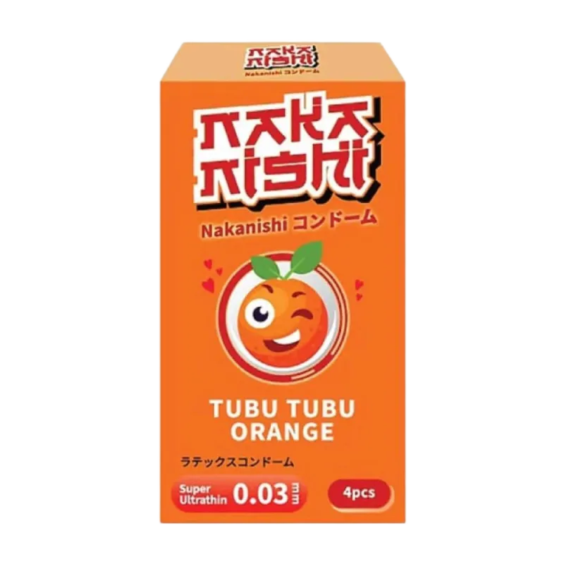 Nakanishi 0.03mm Ultra-Thin Orange Scented Condom 4-Pack
