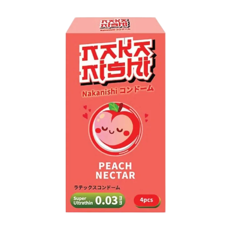 Nakanishi Ultra Thin Peach Scented Condom Pack 4pcs