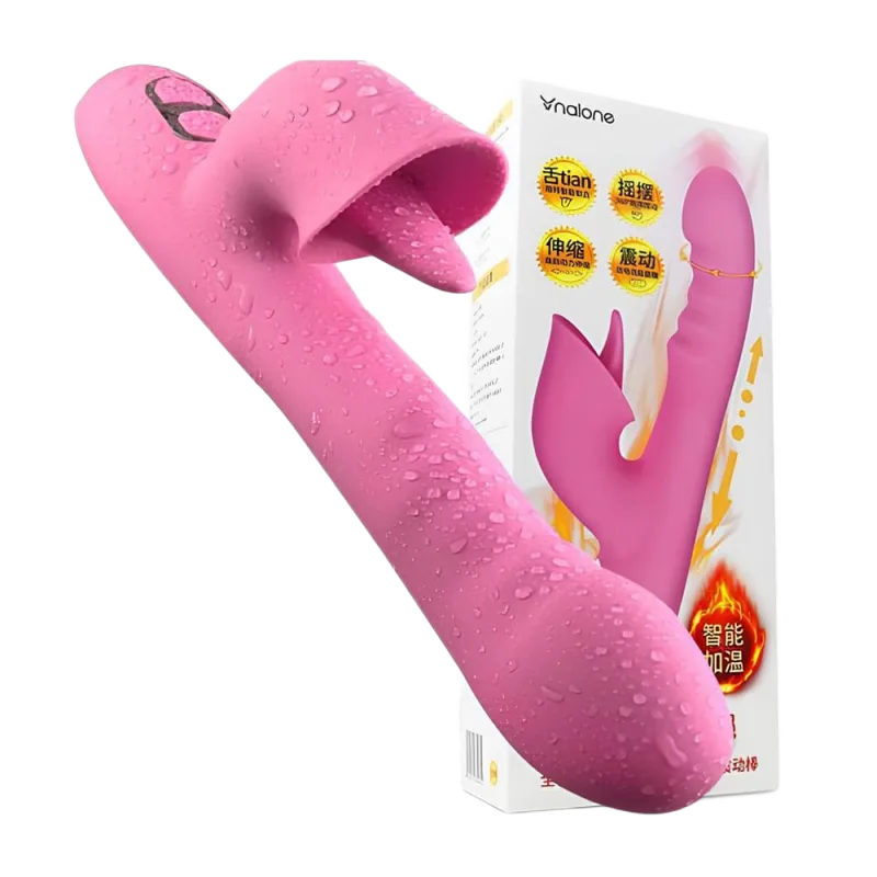 Nalone T-may Heated Tongue Licking Thrusting Vibrating Dildo Premium