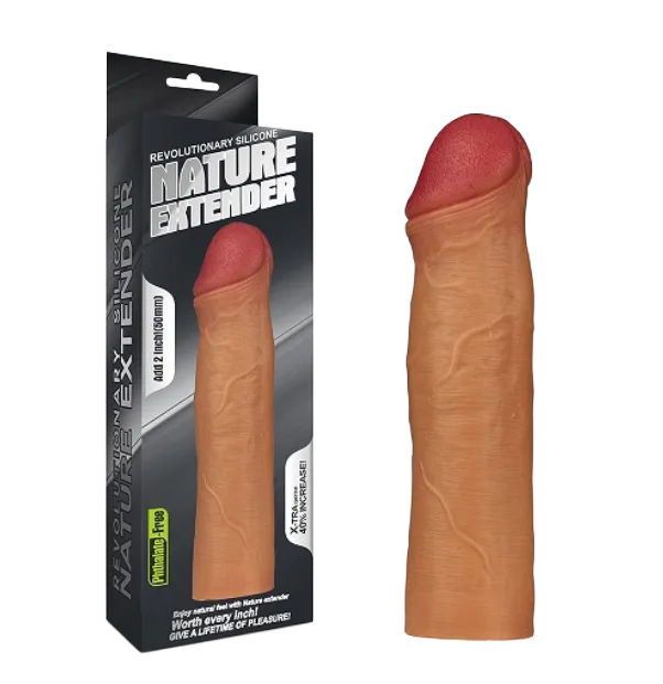 Nature Extender Lovetoy 5cm Soft Penis Extension Condom