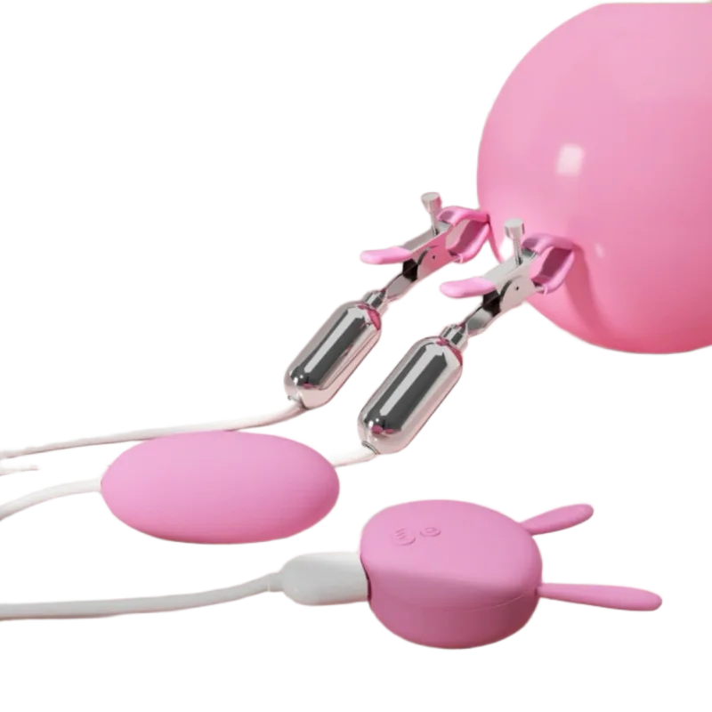Nipple Clamp 10-Modes Vibrator Lick Dual Sensation
