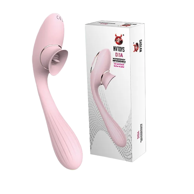 Nvtoys Disa Female Mouth Licking Suction Vibe Silicone