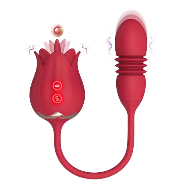 OEM Dual-Head Rose Vibrator Automatic Sucking Oral Simulation