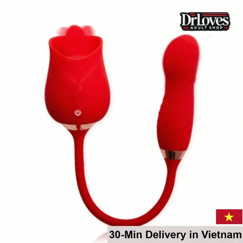 OEM Rose Dual Vibrator 10 Modes Quiet Waterproof
