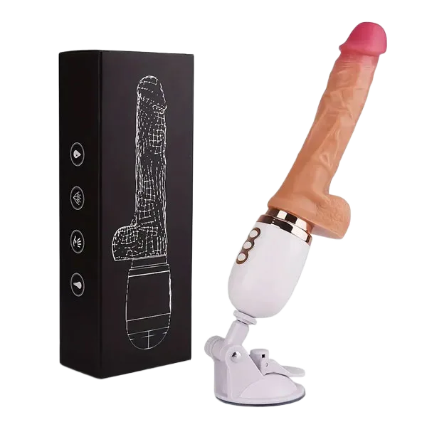 OEM Wall-Mounted Heated 10-Mode Vibrating Dildo Silicone