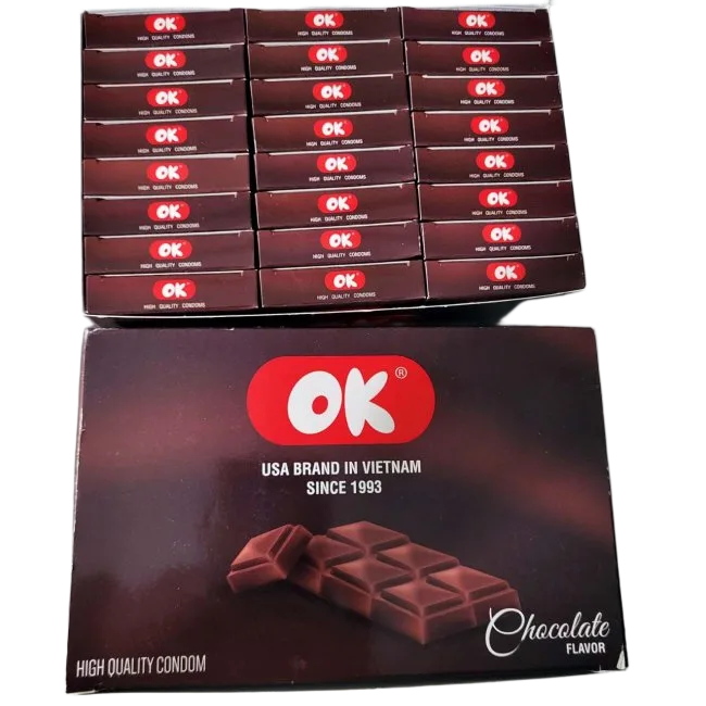 OK Chocolate Flavored Condom 144pcs Sweet Family Pack